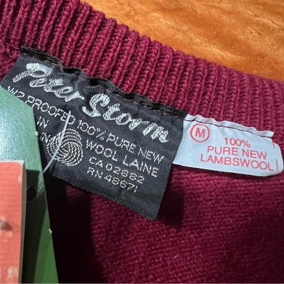 Vintage Peter Storm Wool water proofed V-neck pullover sweater medium England - Picture 3 of 11